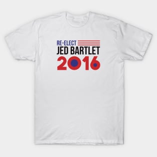 Re-Elect Jed Bartlet 2016 (Flag) T-Shirt